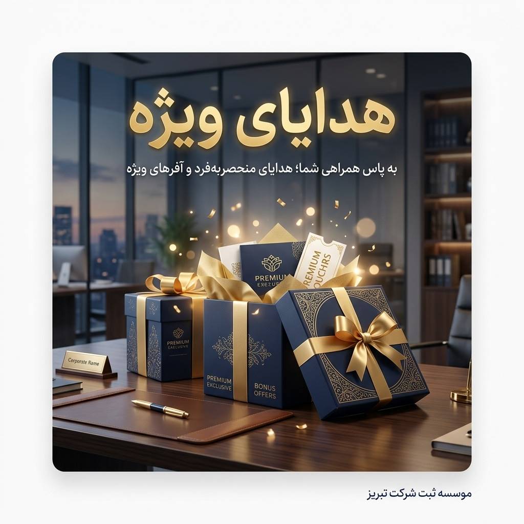 هدایای ویژه ثبت شرکت تبریز